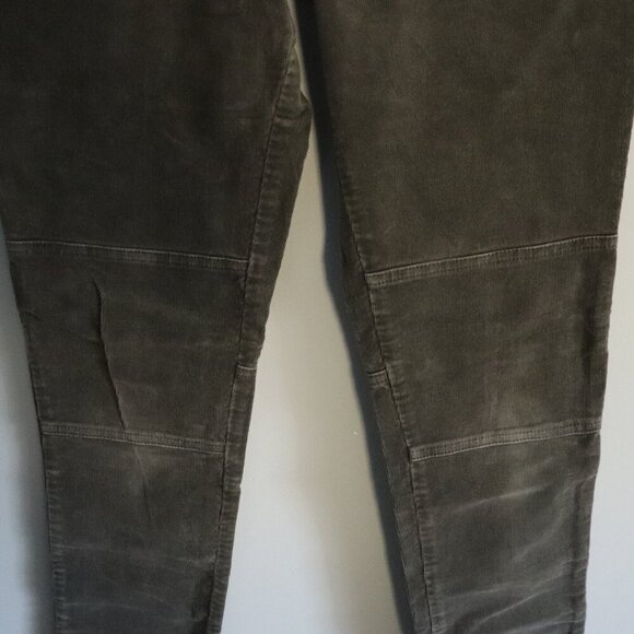 TNA Women's Green Sz M Straight Leg Corduroy Ribbed Stretch Pull On Pants - Picture 8 of 12